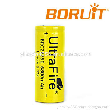 26650 6800mAh 3.7V Li-ion battery for flashlight